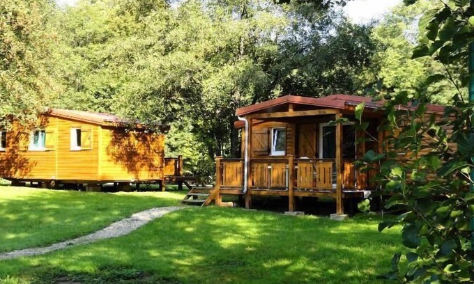 Louvemont Maison | Camping le Buisson **** - Chalet Bois Confort 3 pièces 4 personnes