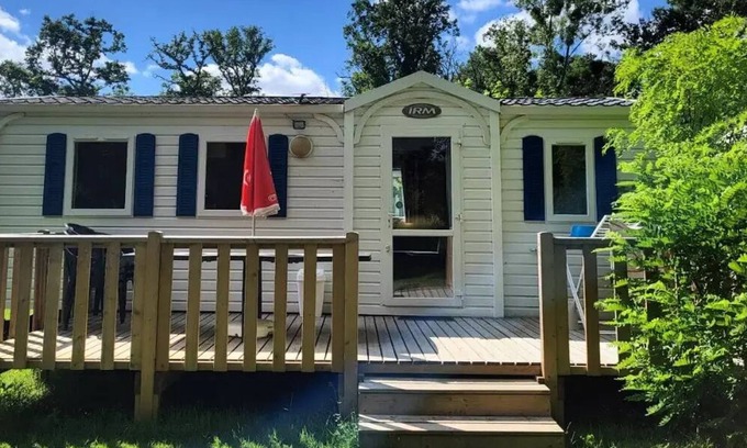 Chemery Maison | Camping Le Gué* - Mobile home 28 m² - 3 bedrooms for 6/8 people with air conditioning for 8 people