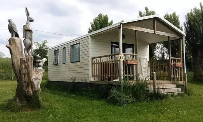Le Grez Maison | Campsite Les Tournesols * - Mobil home Panama 32m2 (23m2 +9m2 terrace) - 2 bedrooms 4 people