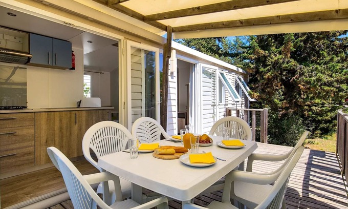Saint-Thome Maison | Mobil-home | Comfort | 3 Ch. | 6 Pers. | Terrasse surélevée | Clim.