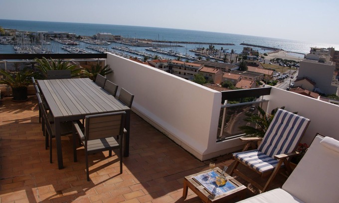 Le Port Appartement | Canet-Beau 2 pièces+Cabine, Superbe Terrasse Panoramique Vue Mer