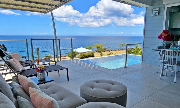 Bouillante Villa | Front de Mer des Caraïbes, vue et accès mer, Villa Blue Moon, 5*****