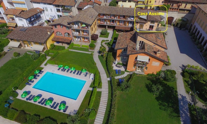 Moniga del Garda Appartement | Deux chambres appartement chat. la norme. Avec balcon et vue sur le lac