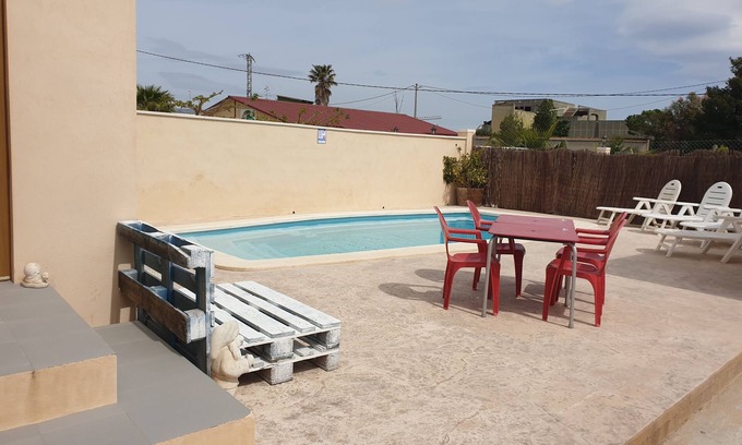 Camarles Chalet De Ski | Villa Casa de l'Avi avec piscine