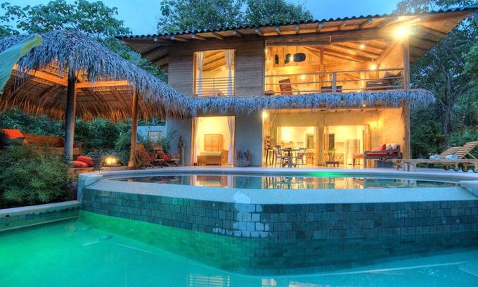 Playa Hermosa Cobano Villa | Casa Macondo Villa tropicale de luxe tropicale sur la plage avec Casita