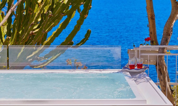 Santa Flavia Villa | Casa Mamà vue mer avec accès direct à la plage