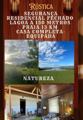Sulbrasileiro Maison | Casa Rústica na Lagoa-15 min do praia comWi-Fi quartos 2 possui cama de casal e 3 solteiro ideal para 5 pessoas