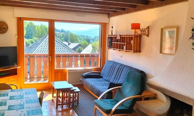 Les Carroz-d'Araches Appartement | 2P Duplex 6pers, Central, à 750m des pistes, WiFi, Parking, Balcon sud