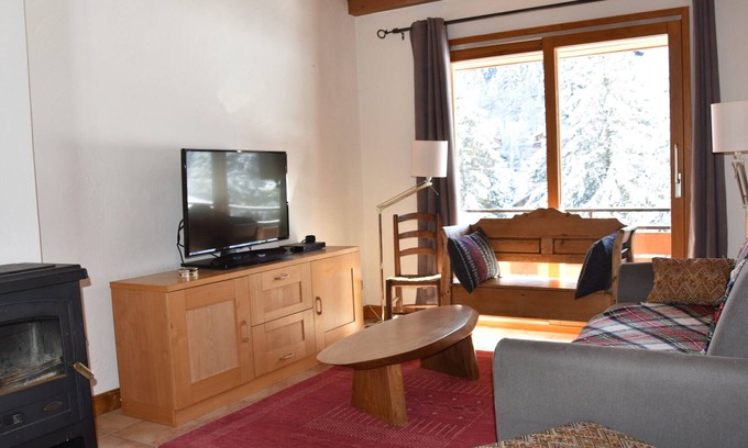 Pralognan-la-Vanoise Appartement | Appartement cosy 4 pièces, balcon, proche centre et téléphérique, face pistes de ski de fond