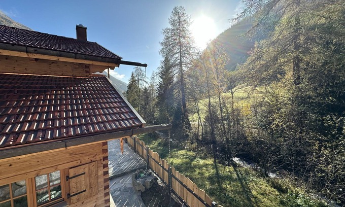 Flattach Chalet De Ski | Lodge-d'exception-Salle de bain privée-Vue sur la rivière-Chalet am Bachl 2
