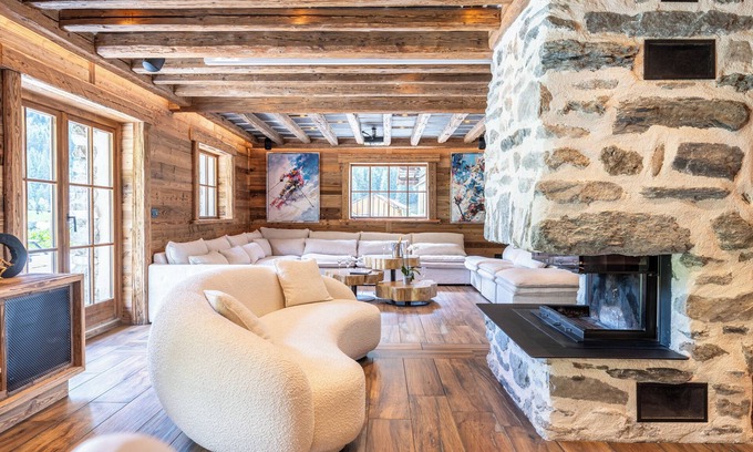 Champagny-en-Vanoise Chalet De Ski | Chalet 'Gaston' avec vue sur les montagnes, Wi-Fi et climatisation