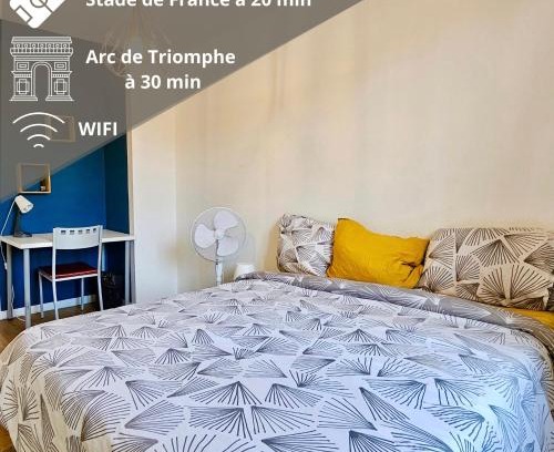 Stains Appartement | Chambre privée dans logement partagé, Pepsy Blue cozy Paris & Stade de France