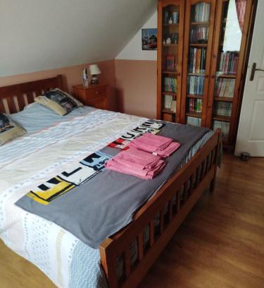 Cluses Lit Et Petit-Déjeuner | Chambre rouge dans maison avec parking