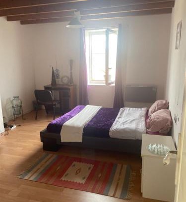 Moifond Maison | chambre violette coté aéroport calme charmante