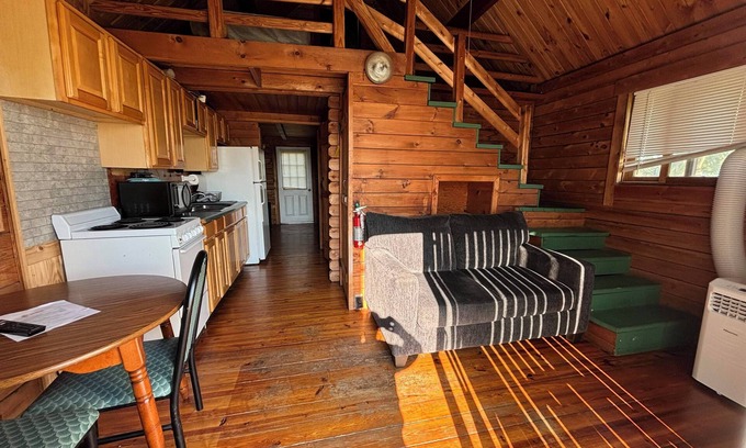 Plattsburgh Cabine | Charming 1 bedroom rustic cabin with WiFi, AC at Plattsburgh RV Park