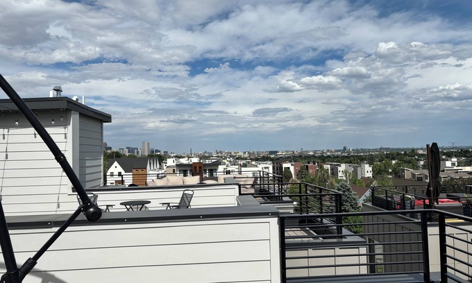 West Colfax Maison | Charming 2-bedroom townhome with superb rooftop patio views, AC, and internet