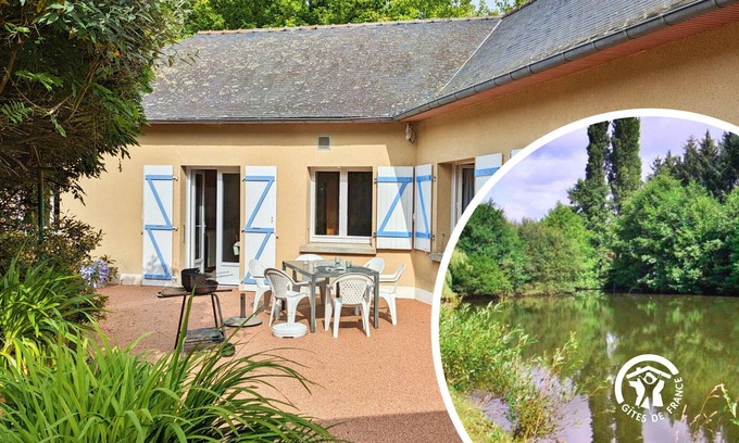 La Selle-Craonnaise Cottage | Gîte familial 3 chambres avec étang privé, terrasse, activités nautiques et commerces à proximité