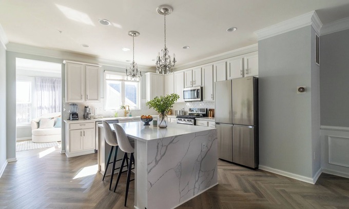 Hanover Maison | Charming 4-Story Townhome with Hot Tub