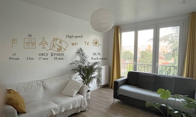 Thiais Appartement | Charmant appartement proche de Paris calme et lumineux