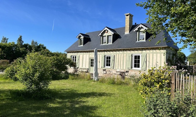 Manneville-la-Raoult Maison | Charmante et chaleureuse fermette normande restaurée au calme avec piscine