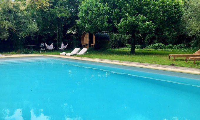Saint-Emilion Villa | Ancienne bâtisse avec sauna, bain nordique et piscine, au coeur du vignoble