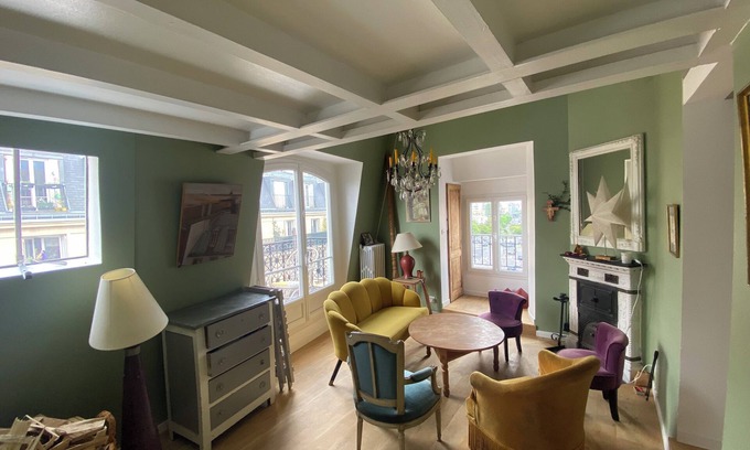 Quartier de la Salpetriere Appartement | Charmant loft duplex ensoleillé, atypique, vues sur le Panthéon et Notre-Dame