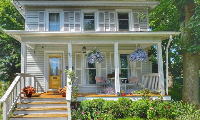 Geneseo Maison | Charming Village Home with an Enchanting Backyard Oasis