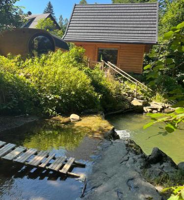 Wegierska Gorka Chalet De Ski | Chatka z sauną nad rzeką