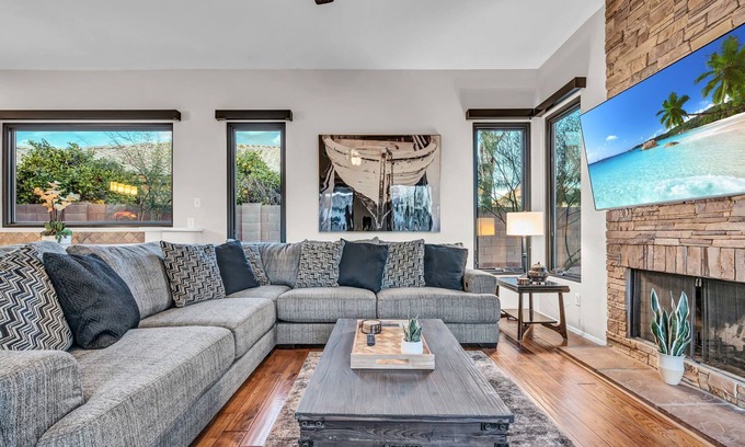 Chandler Maison | Chic Chandler Resort with Heated Pool, Firepit & BBQ Grill