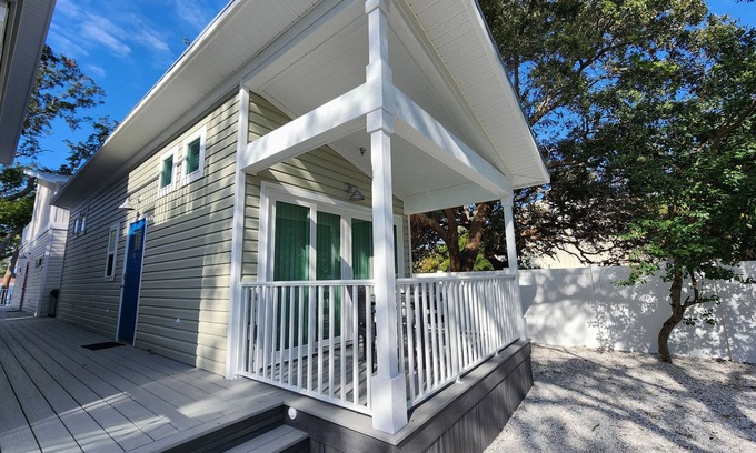 Dunedin Maison | Coastal Tiny Home on Pinellas Trail w/ Heated Pool
