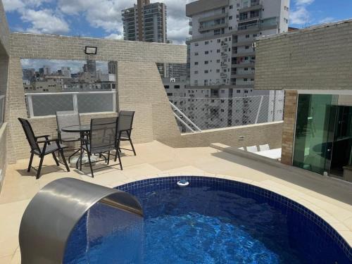 Boqueirao Appartement | Cobertura com Piscina e churrasqueira Privativas em Santos - 100m da praia Boqueirão
