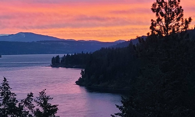 Worley Maison | Coeur d'Alene Lake House - Hot Tub with lake view, beach/lake access/boat launch
