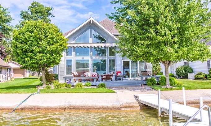 Coldwater Maison | Coldwater Lakefront Retreat with Gorgeous Water Views and Perfect Sandy Beach!
