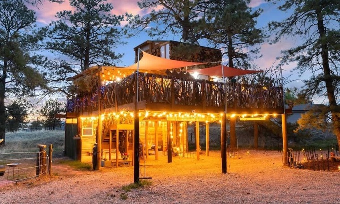 Elizabeth Cabine | Colorado Treehouse Magic at Houses High Treesort