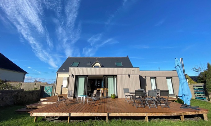 Quineville Maison | Maison de famille tout confort. 6-8personnes avec vue sur mer exceptionnelle