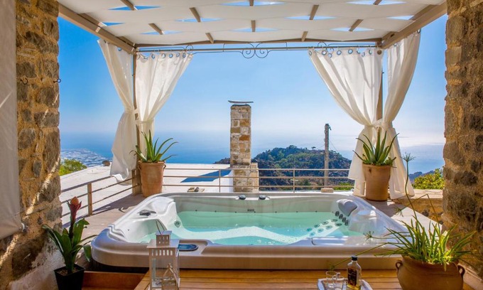 Anatoli Maison | Comfortable house with sea view in Anatoli + jacuzzi