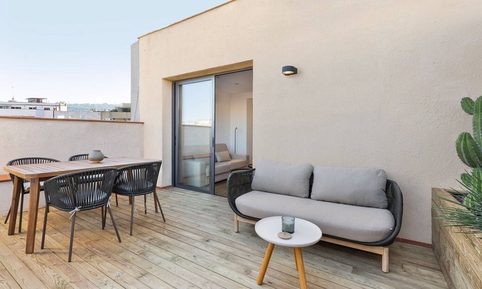 Sant Antoni Appartement | Penthouse confortable sur la Plaza España