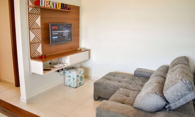 Itagua Appartement | Entièrement équipé, balcon avec vue sur la mer et barbecue Wi-Fi, 2 places de parking, plage à 200m