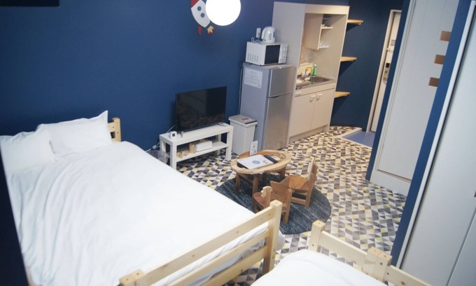 Abeno Appartement | Concept twin 2 double beds separate bath and toi - Room 207 / Osaka Ōsaka