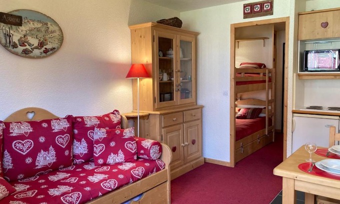 Avoriaz Appartement | Confortable Studio Cabine Montagne, Balcon Nord, Skis aux Pieds, Proche Centre Morzine - FR-1-634-68