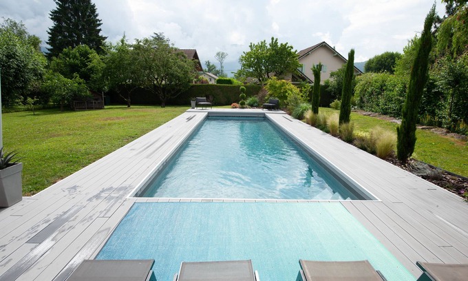 Saint-Jorioz Maison | Maison contemporaine avec piscine privée entre lac et montagne - Wifi