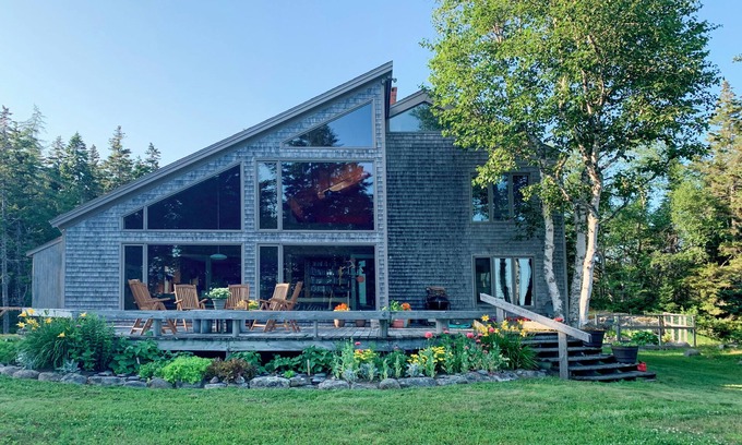 Stonington Maison | Contemporain Shorefront Accueil sur Quiet Cove