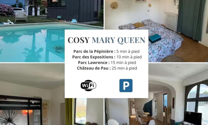 Pau-Sud Appartement | Cosy Mary Queen - T4 - Maison avec piscine