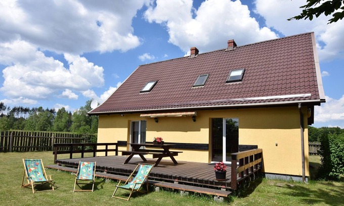 Parchowo Maison | Cottage dans un endroit calme au bord du lac Mausz, Parchowo en Cachoubie