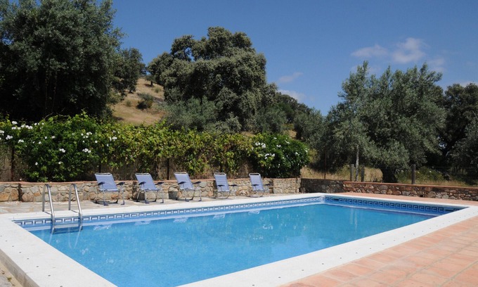 Aroche Maison | Maison de campagne "Finca Ecológica Morera" avec vue sur la montagne