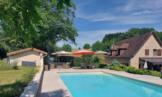 Corgnac-sur-l'Isle Maison | Propriété de campagne avec piscine chauffée en Périgord Vert