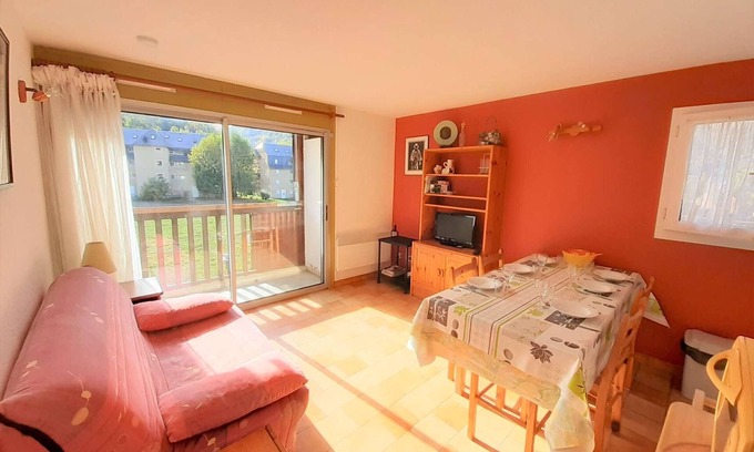 Saint-Lary-Soulan Appartement | Charmant T3 pour 6 pers à Saint-Lary-Soulan avec balcon exposé sud, parking et casier à skis