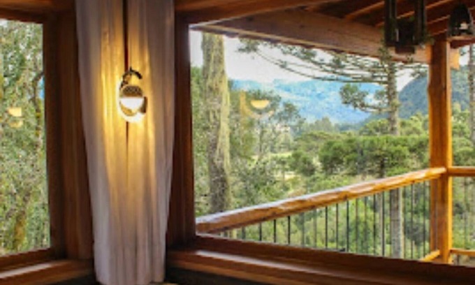 Urubici Cabine | Cozy couple's cabin with hot tub, air conditioning and heating