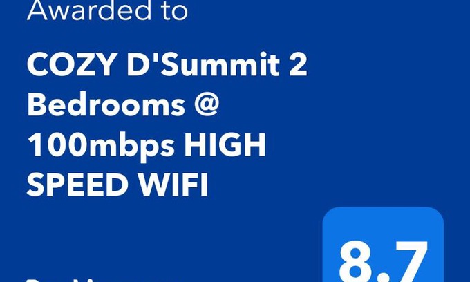 Kempas Appartement | COZY D'Summit 2 Bedrooms @ 100mbps HIGH SPEED WIFI