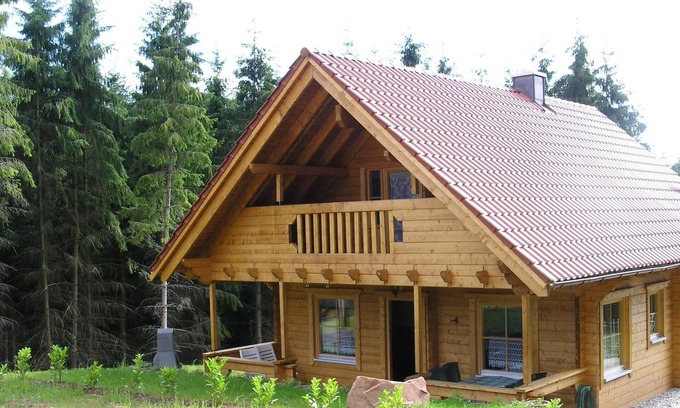 Hofstatten Maison | Cabane en rondins de luxe finlandais (maison 2) dans le parc naturel "Pfälzer Wald" (500 mètres d'altitude)